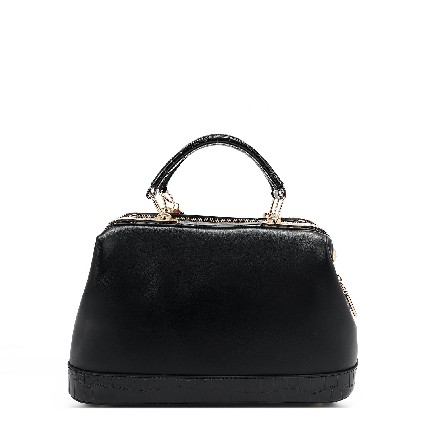 Calista Handbag, Embellished with High-shine Gold Metal Accents
