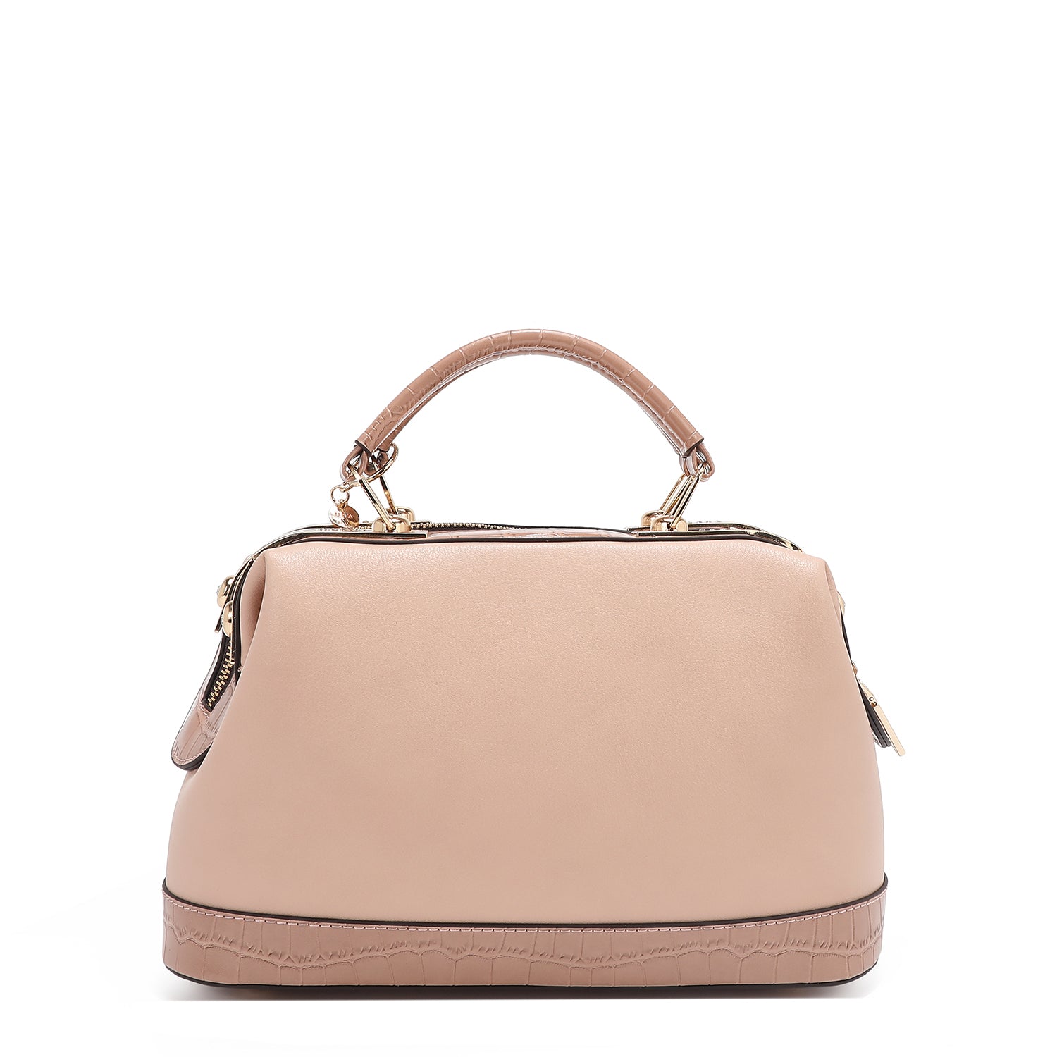 Calista Handbag, Embellished with High-shine Gold Metal Accents
