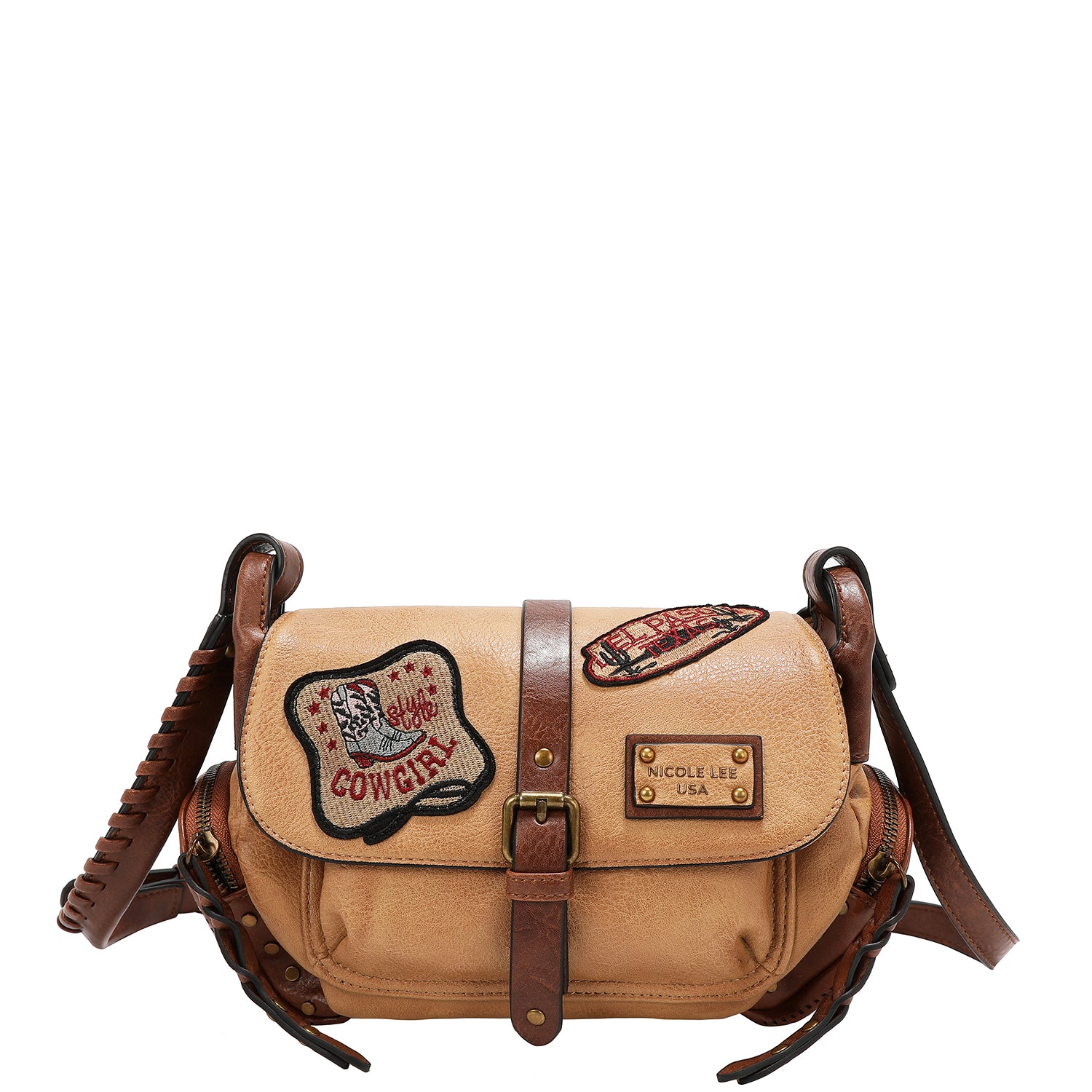 VINTAGE PATCH SHOULDER BAG