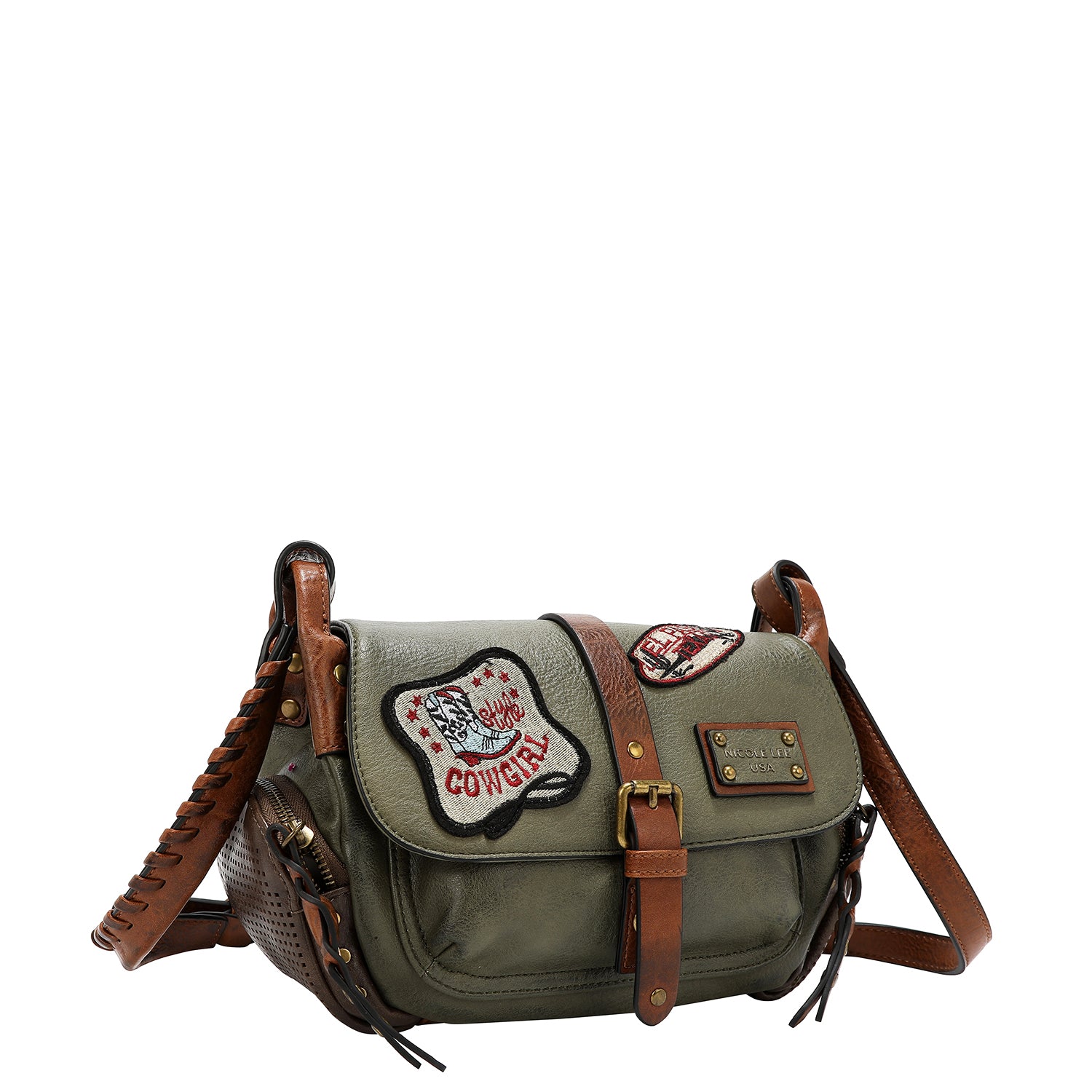 VINTAGE PATCH SHOULDER BAG