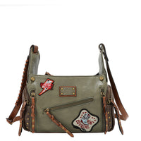 VINTAGE PATCH MESSENGER BAG