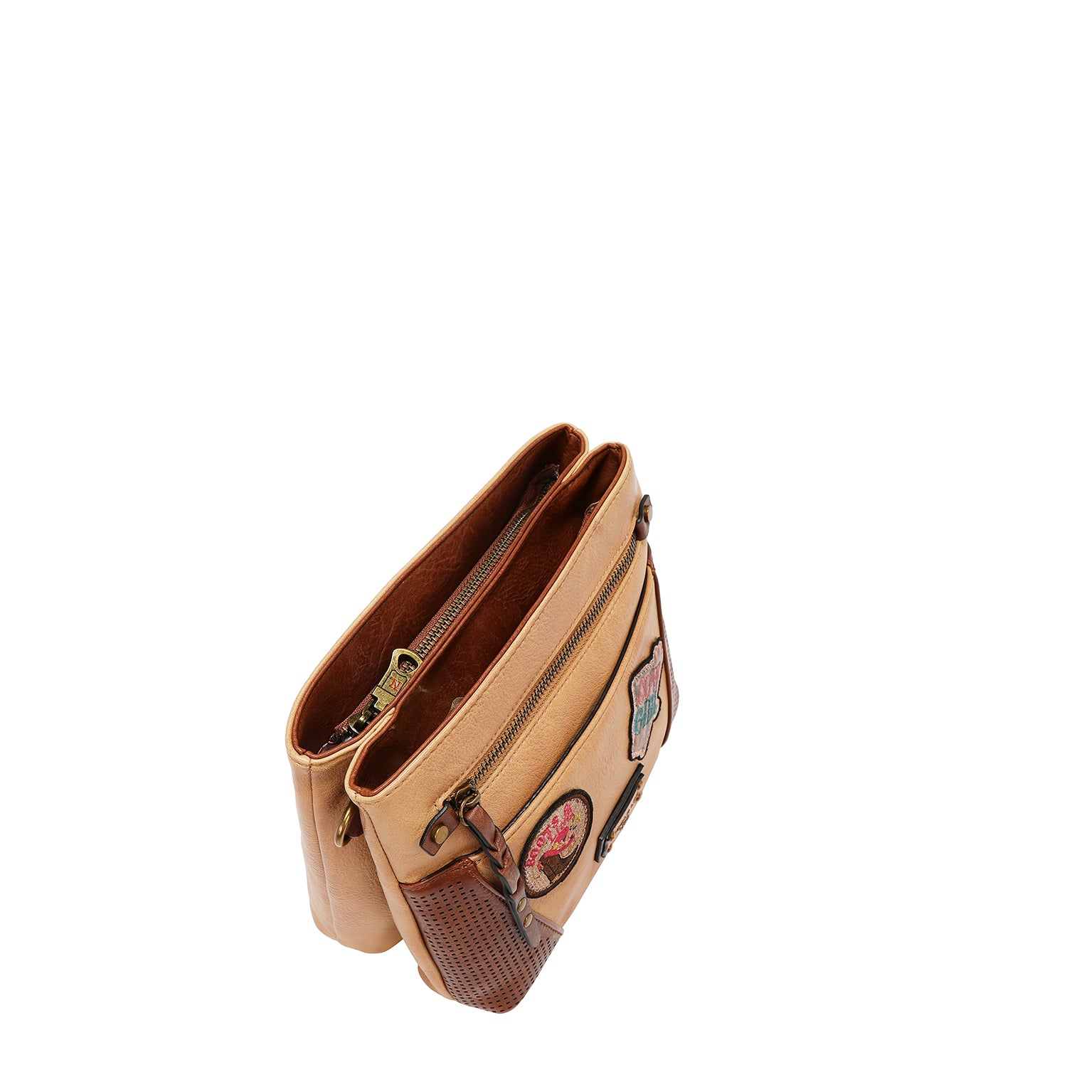 VINTAGE PATCH CROSSBODY BAG