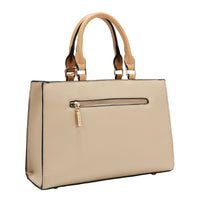 COLORBLOCK POCKET SATCHEL BAG