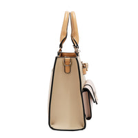 COLORBLOCK POCKET SATCHEL BAG