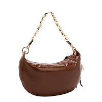 SHIMMER LUXE CRESCENT SHOULDER BAG
