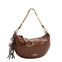 SHIMMER LUXE CRESCENT SHOULDER BAG