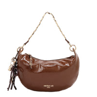 SHIMMER LUXE CRESCENT SHOULDER BAG