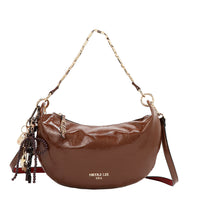 SHIMMER LUXE CRESCENT SHOULDER BAG
