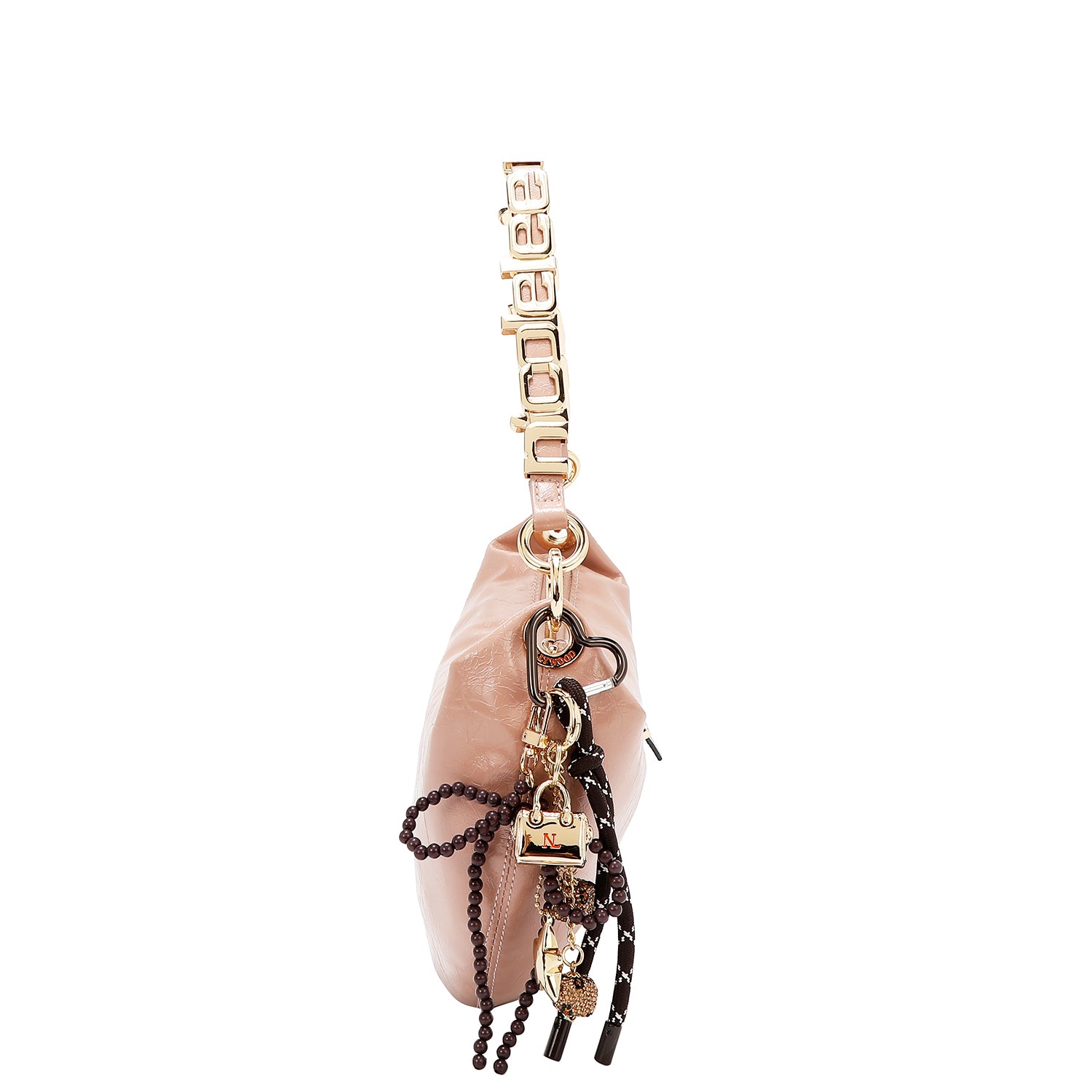 SHIMMER LUXE CRESCENT SHOULDER BAG