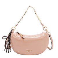 SHIMMER LUXE CRESCENT SHOULDER BAG