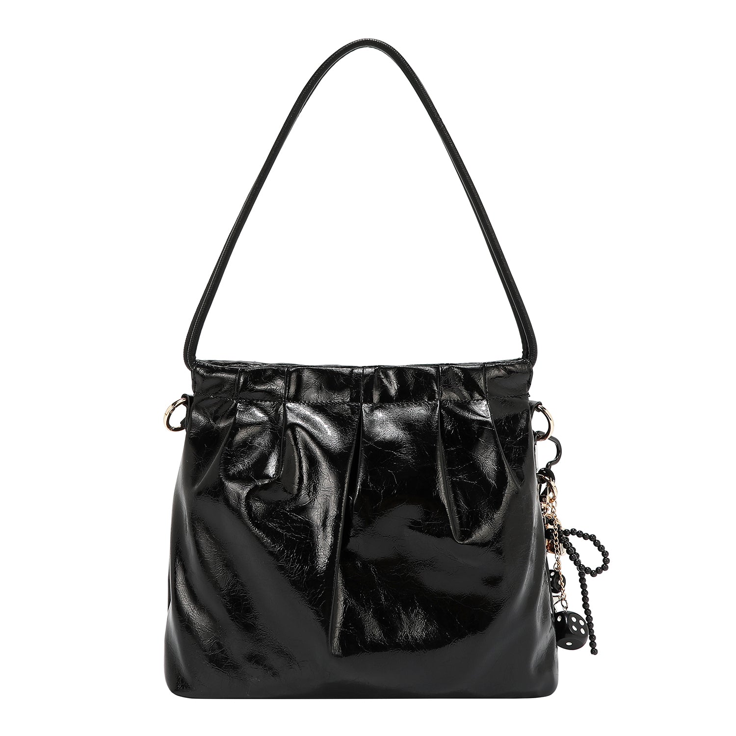 SHIMMER LUXE SQUARE SHOULDER BAG