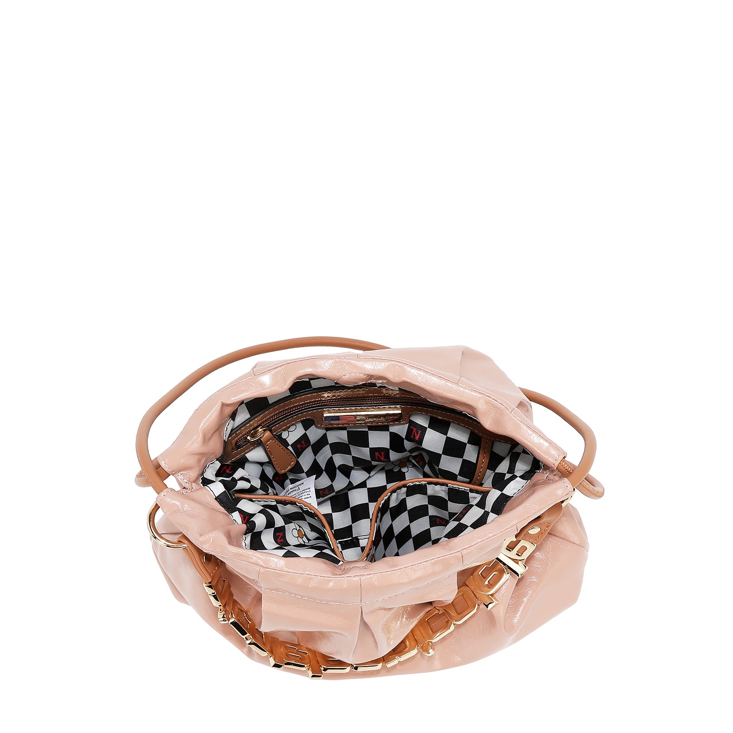 SHIMMER LUXE SQUARE SHOULDER BAG