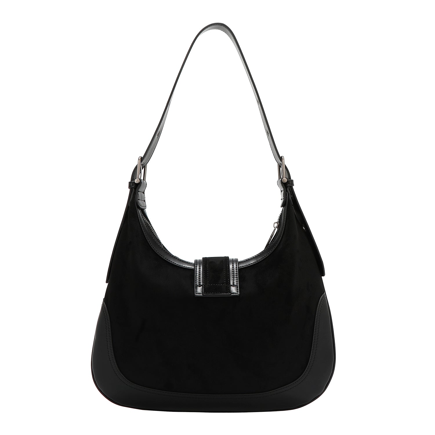 FLORAL LEAF CRESCENT SHOULDER BAG
