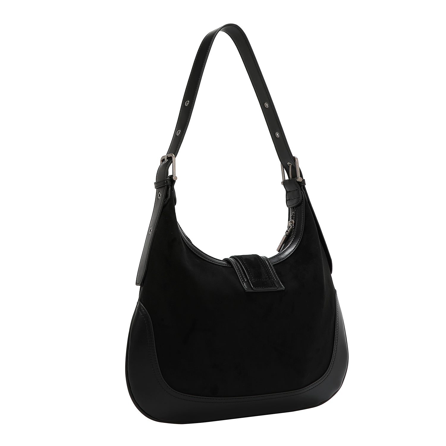 FLORAL LEAF CRESCENT SHOULDER BAG