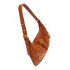 FLORAL LEAF CRESCENT SHOULDER BAG