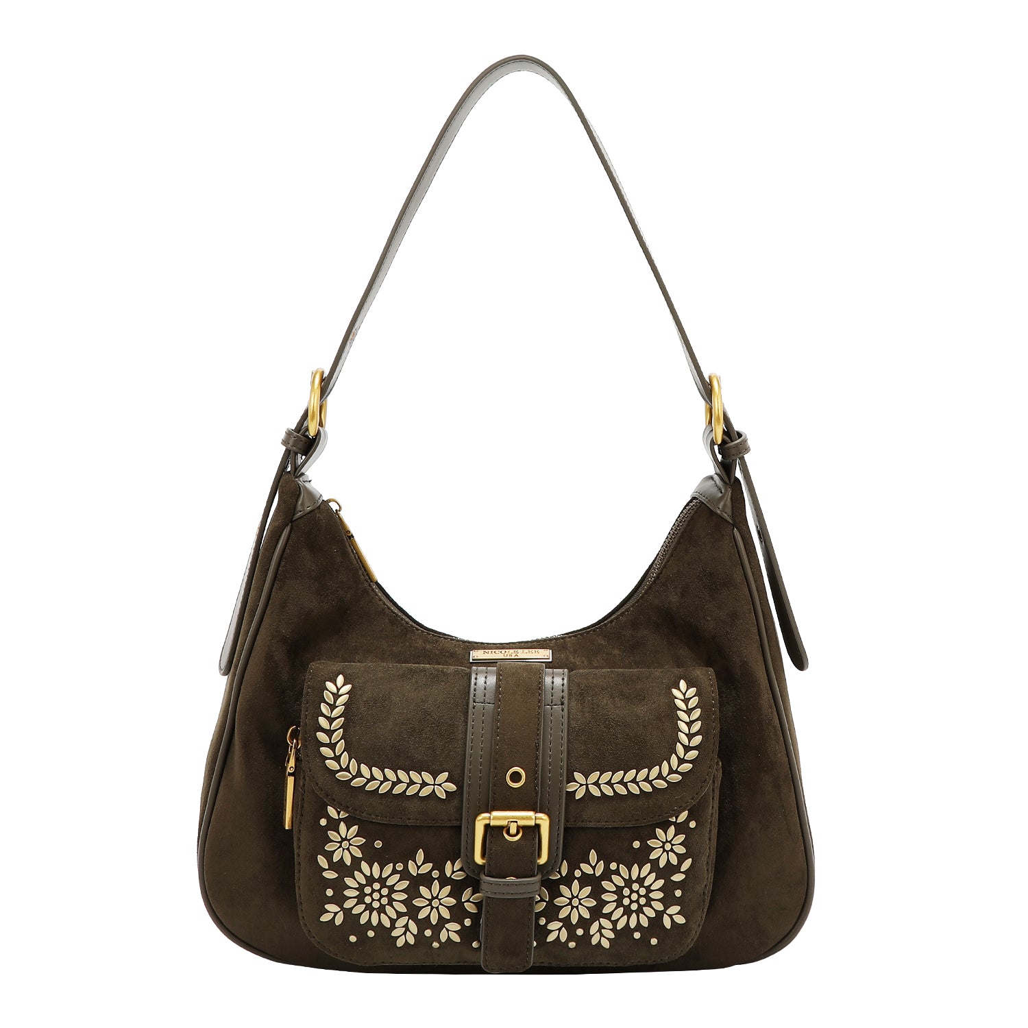 FLORAL LEAF SHOULDER BAG