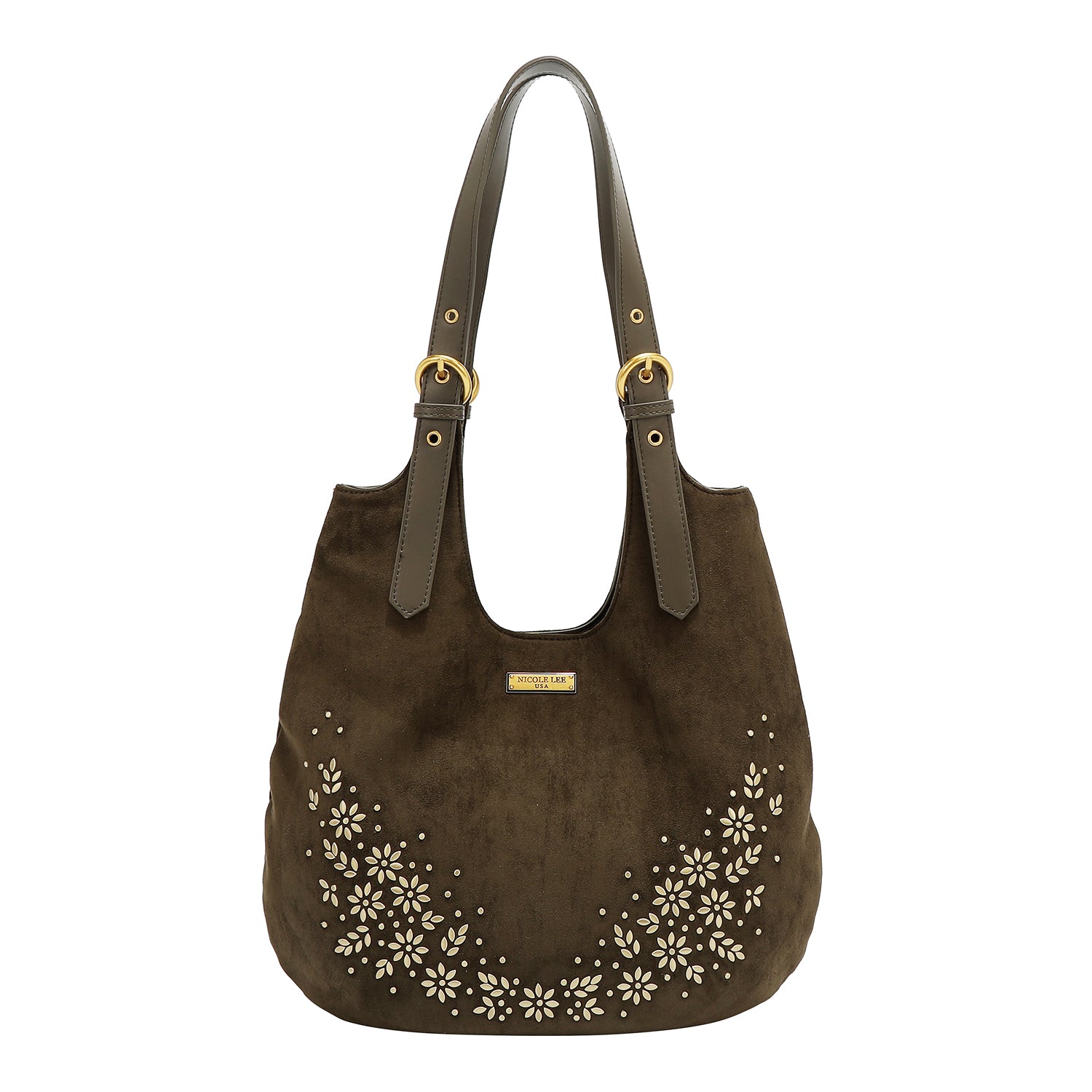 FLORAL LEAF HOBO BAG