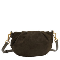 FLORAL LEAF RUCHED CROSSBODY