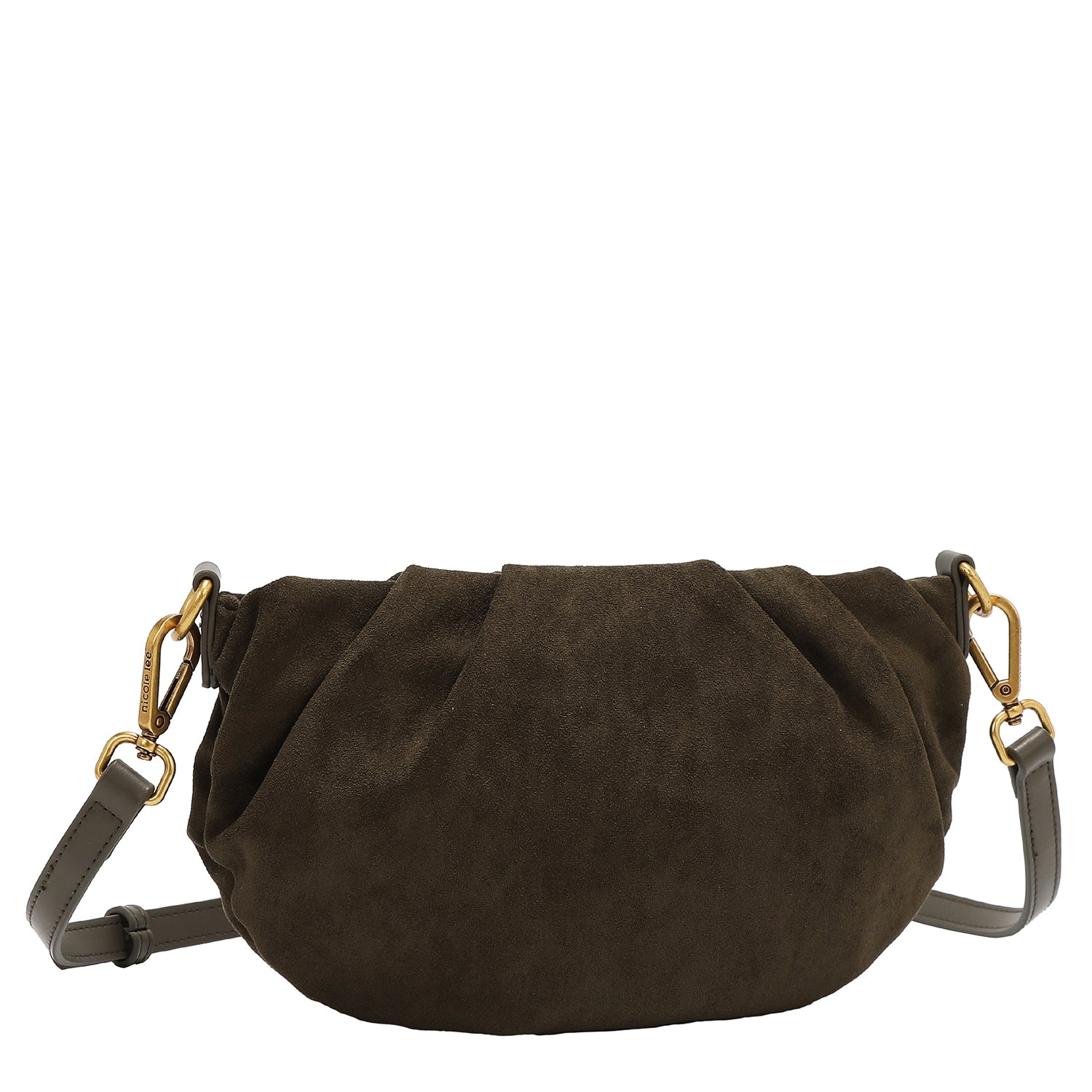FLORAL LEAF RUCHED CROSSBODY