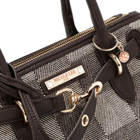 CHIC CHECK SATCHEL BAG