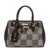 CHIC CHECK SATCHEL BAG