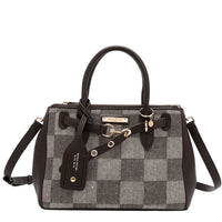 CHIC CHECK SATCHEL BAG