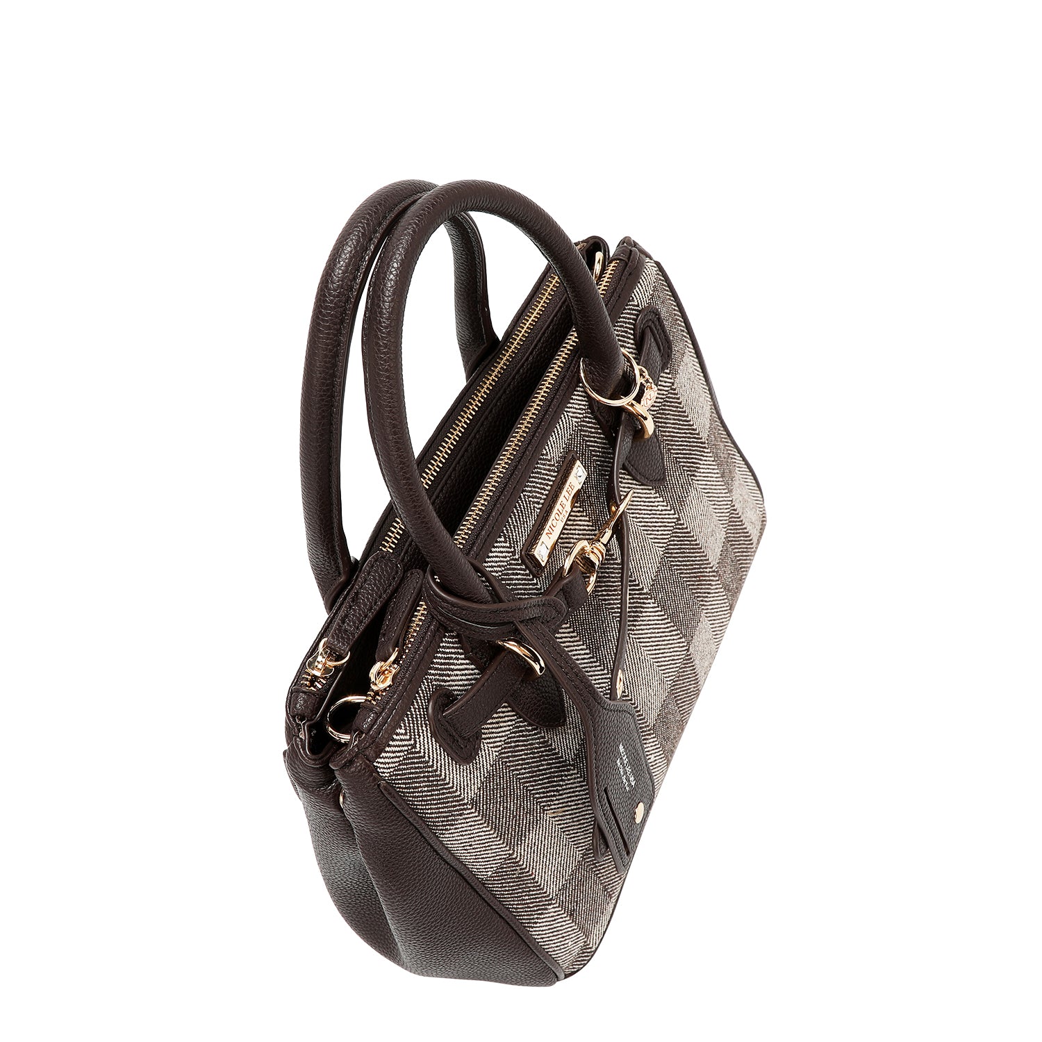CHIC CHECK SATCHEL BAG