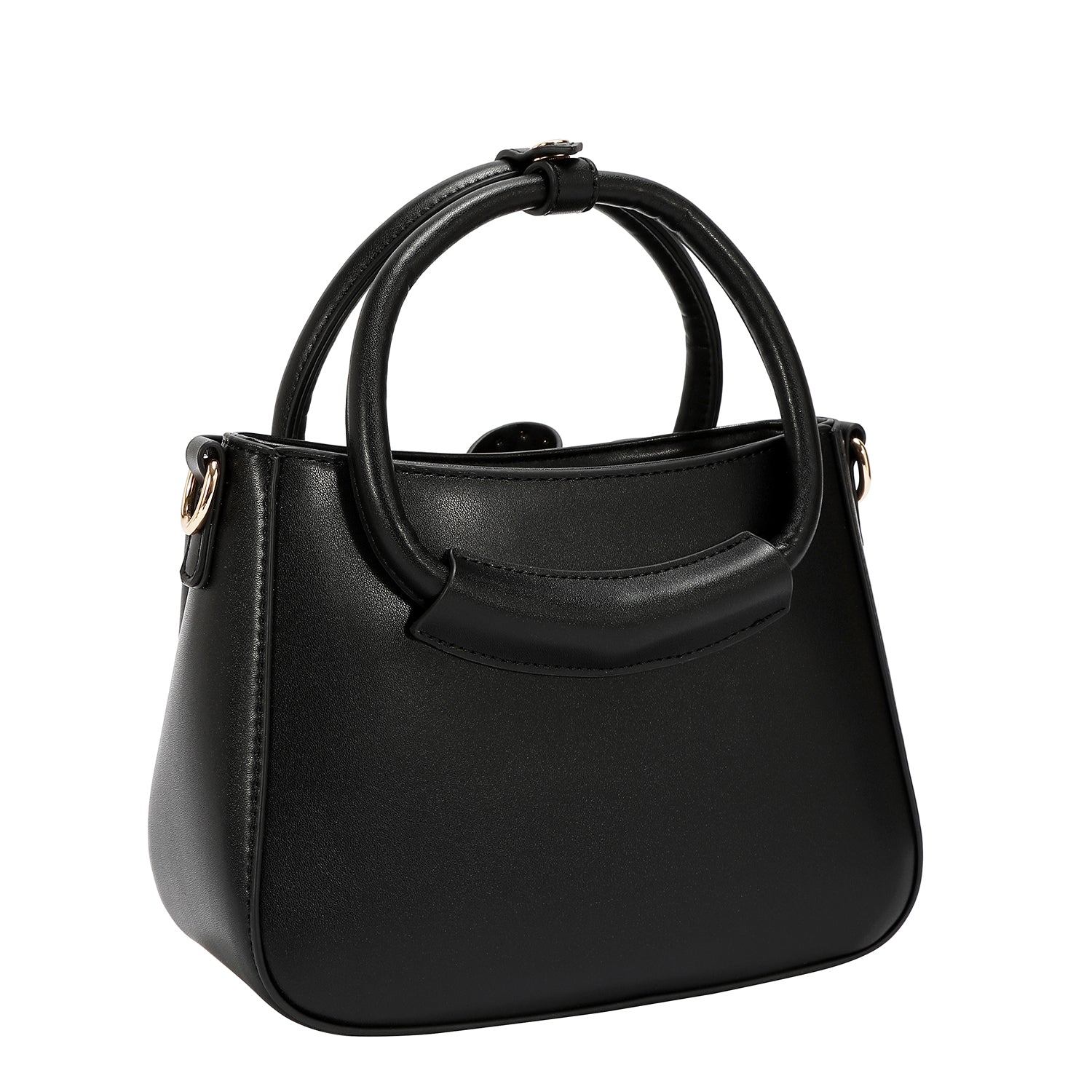 E-bow PLUS美品 Studded Bow Handbag Blends Edgy and Feminine Style, with a Bold