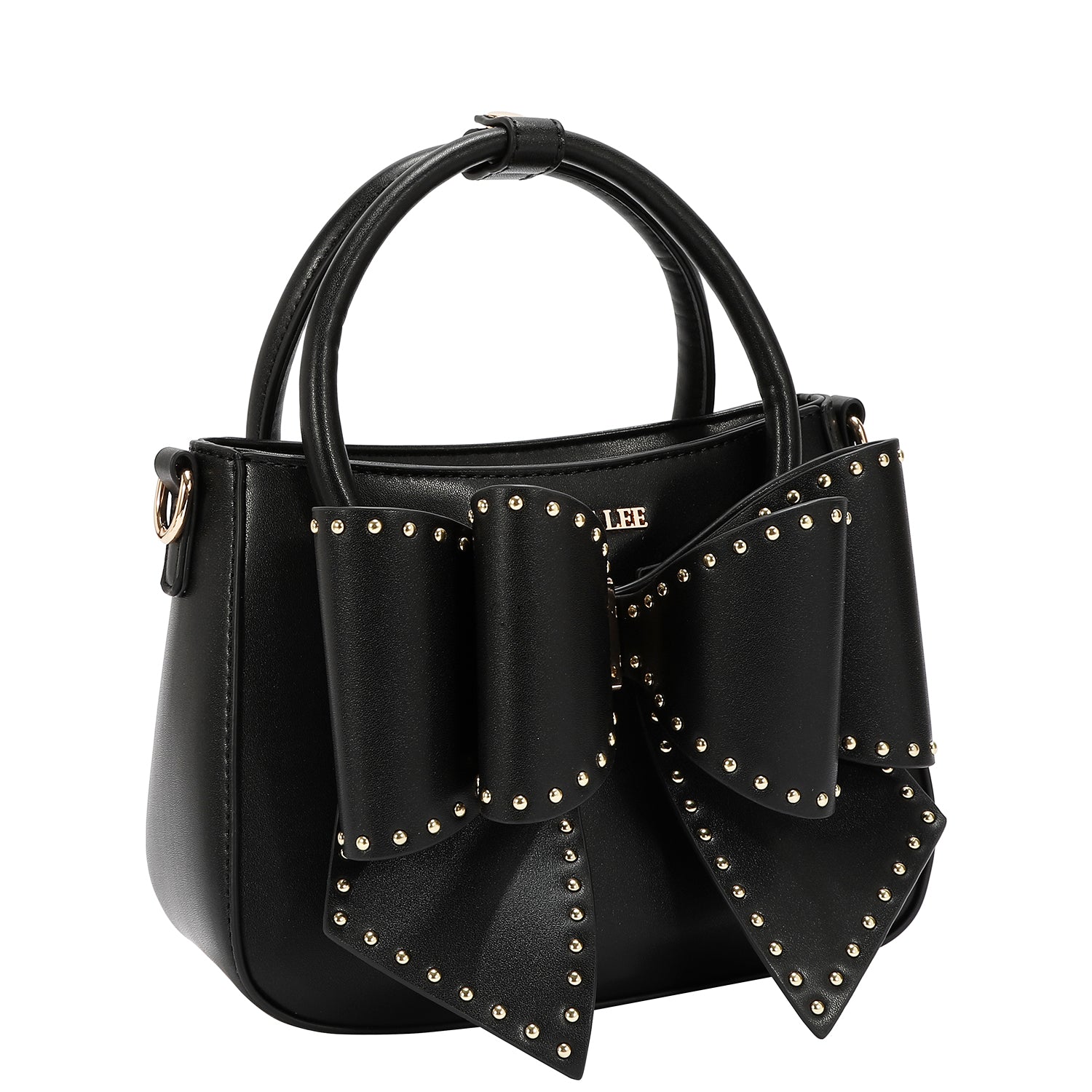STUDDED BOW HANDBAG