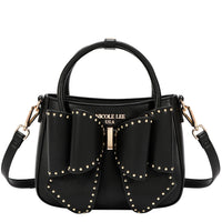 STUDDED BOW HANDBAG