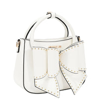 STUDDED BOW HANDBAG