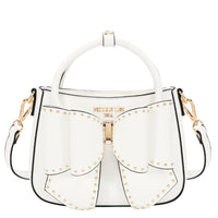 STUDDED BOW HANDBAG