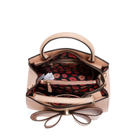 STUDDED BOW SATCHEL BAG