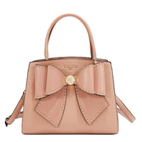 STUDDED BOW SATCHEL BAG