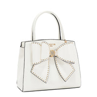 STUDDED BOW SATCHEL BAG