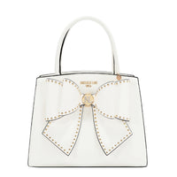 STUDDED BOW SATCHEL BAG