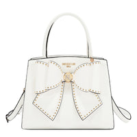 STUDDED BOW SATCHEL BAG