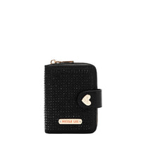 SOLID CRYSTAL HEART BIFOLD WALLET