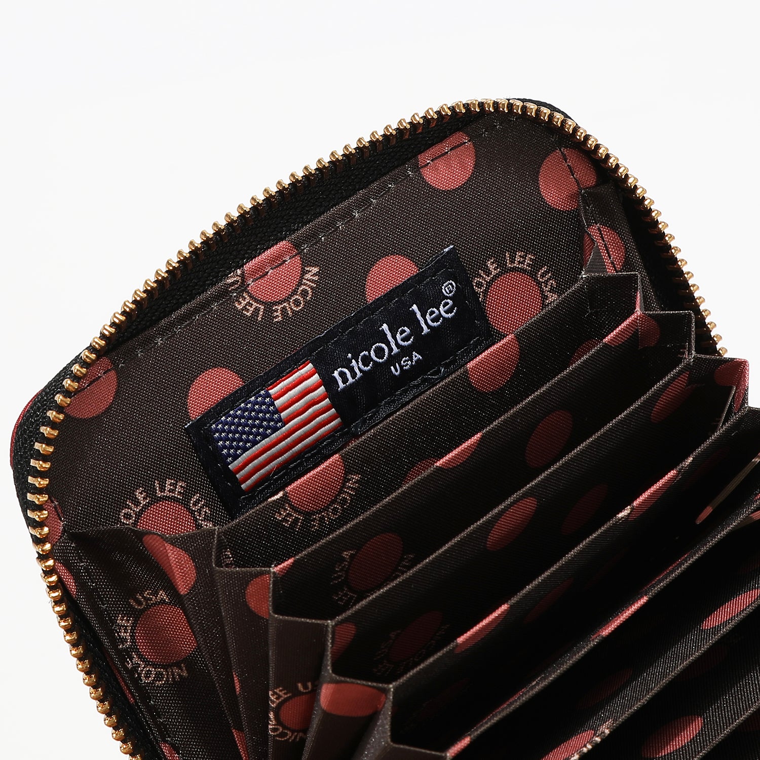 SOLID CRYSTAL HEART BIFOLD WALLET