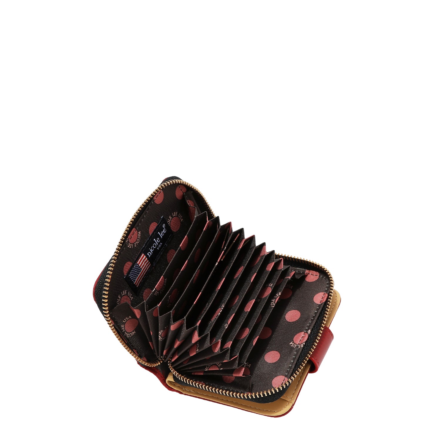 SOLID CRYSTAL HEART BIFOLD WALLET