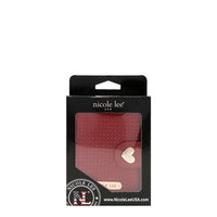 SOLID CRYSTAL HEART BIFOLD WALLET