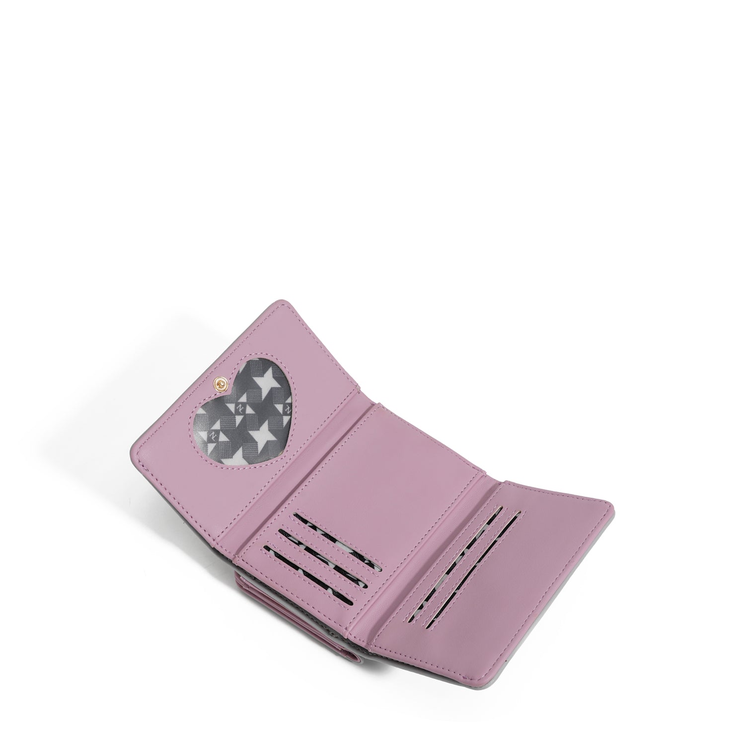 Solid Color Agustina Vegan Leather Wallet, Small Vegan Leather