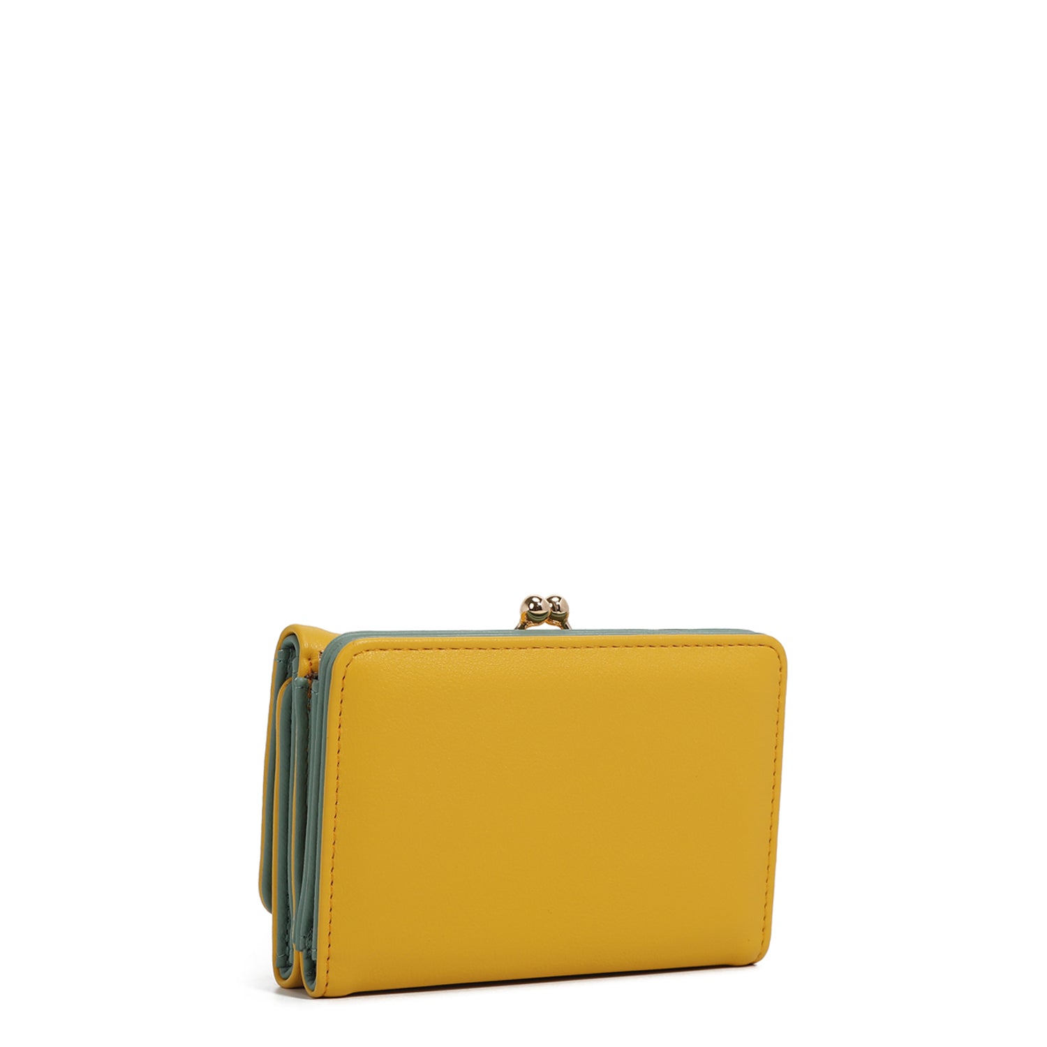 Solid Color Agustina Vegan Leather Wallet, Small Vegan Leather