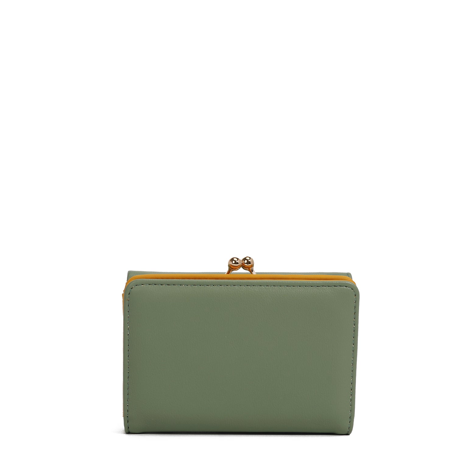 Solid Color Agustina Vegan Leather Wallet, Small Vegan Leather