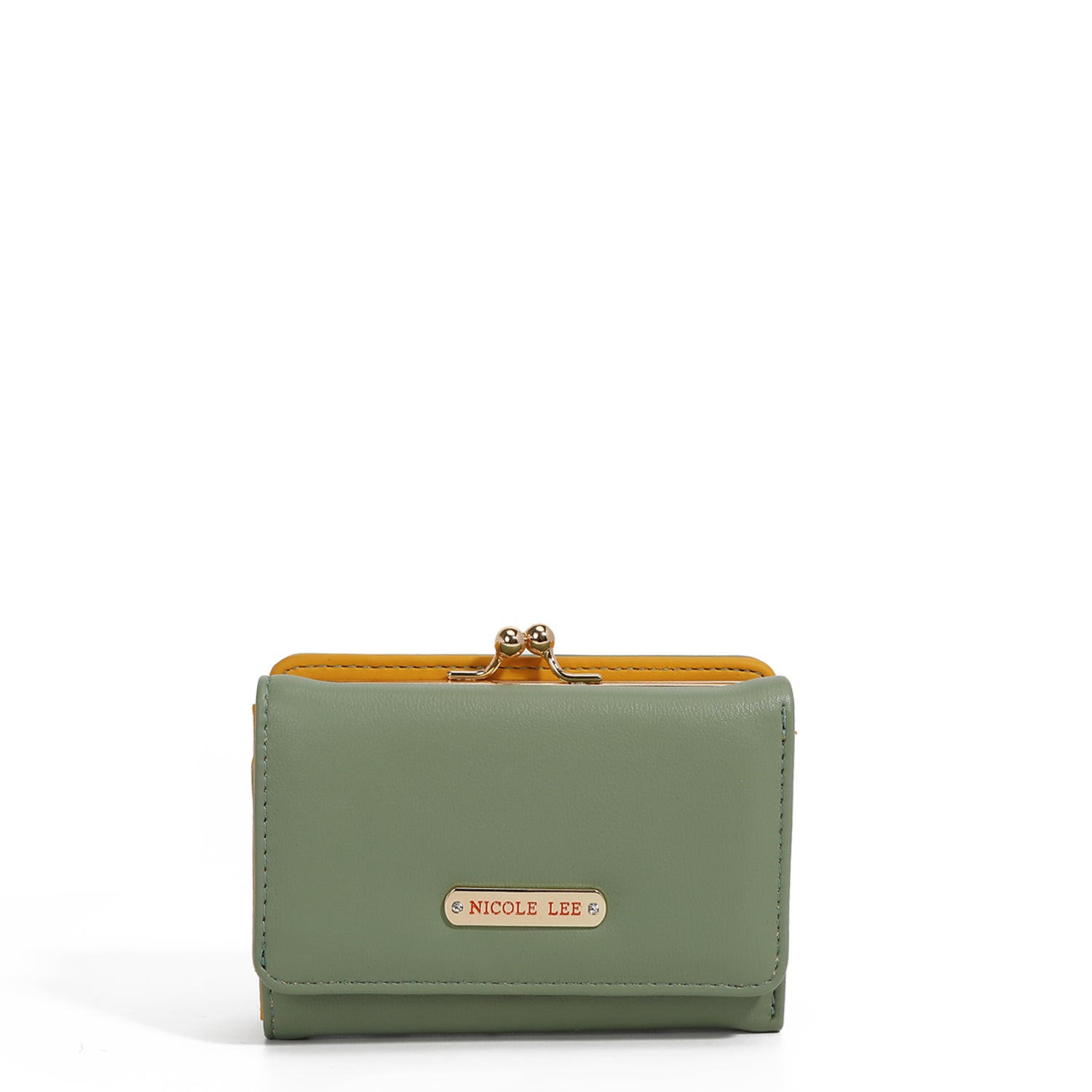 nicole lee 財布 Solid Color Agustina Vegan Leather Wallet, Small Vegan Leather