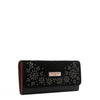 FLORAL LEAF TRIFOLD LONG WALLET