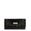 FLORAL LEAF TRIFOLD LONG WALLET