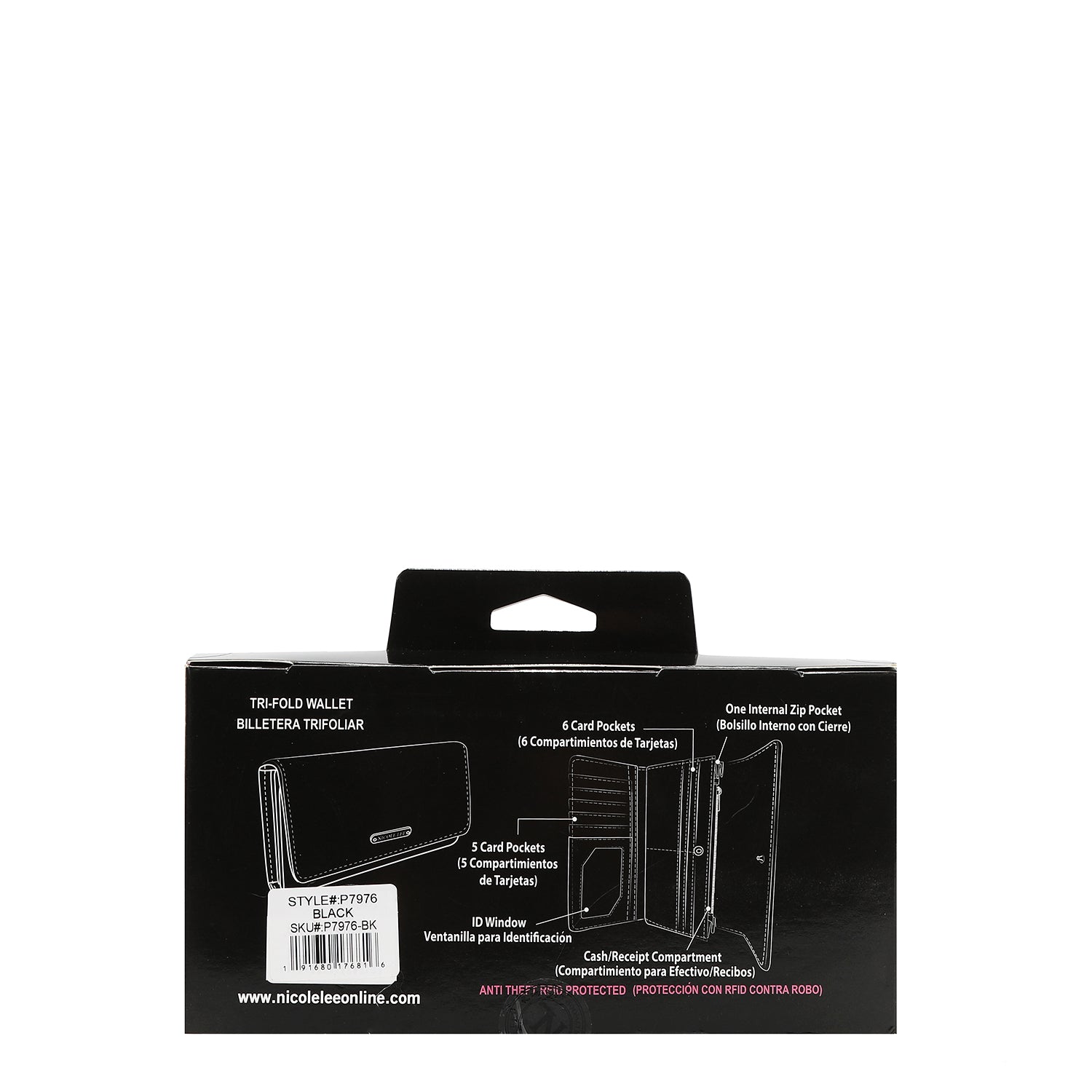 FLORAL LEAF TRIFOLD LONG WALLET