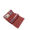 FLORAL LEAF TRIFOLD LONG WALLET