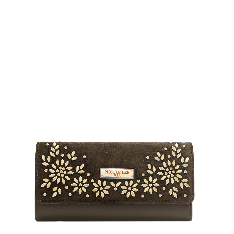 Floral Leaf Compact Wallet Brings a Touch of Modern Edge. – Nicole